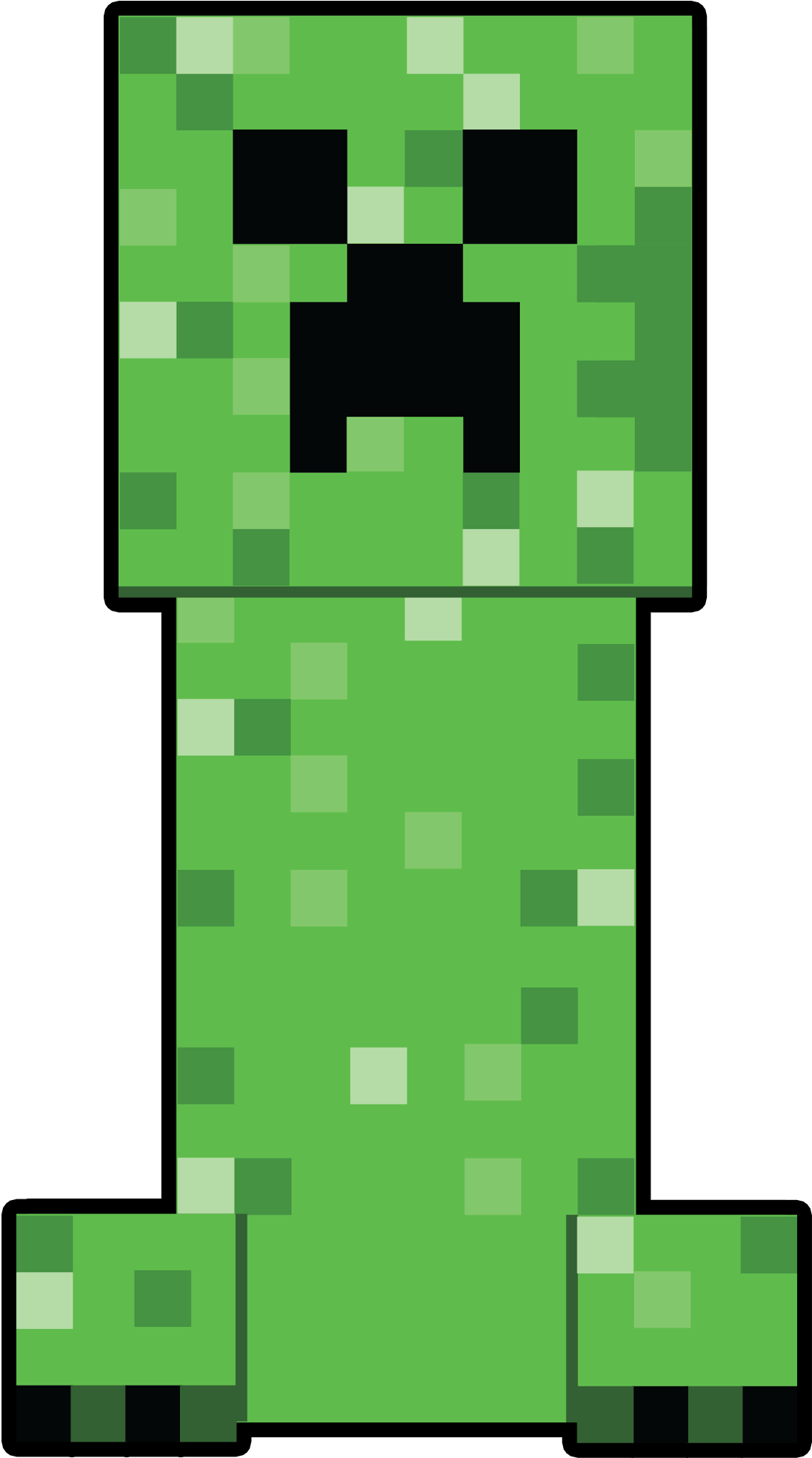Minecraft Creeper Pumpkin Image - Creeper Minecraft Png (1024x1871), Png Download