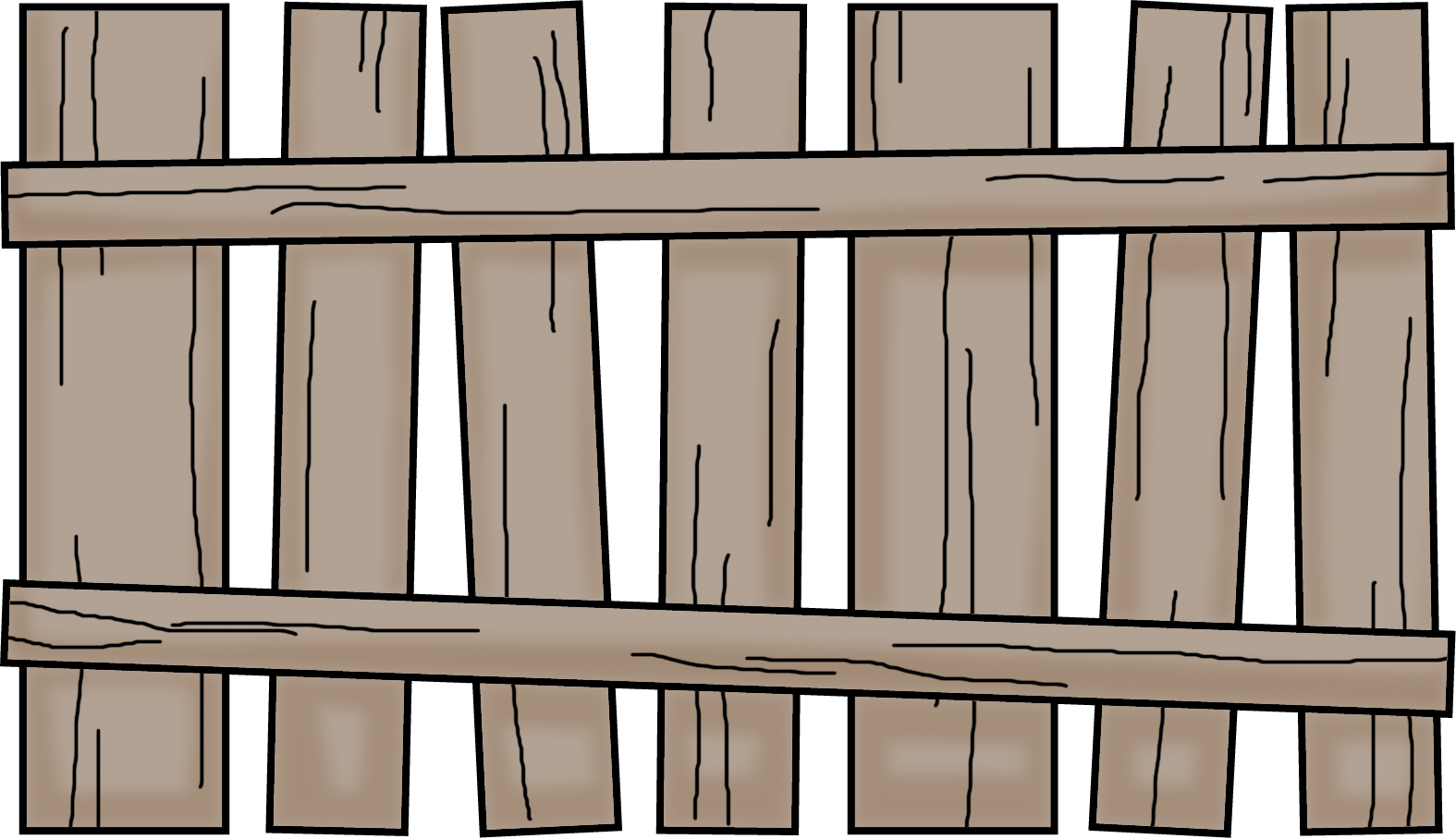 Cartoon Wooden Fence Png (1575x908), Png Download