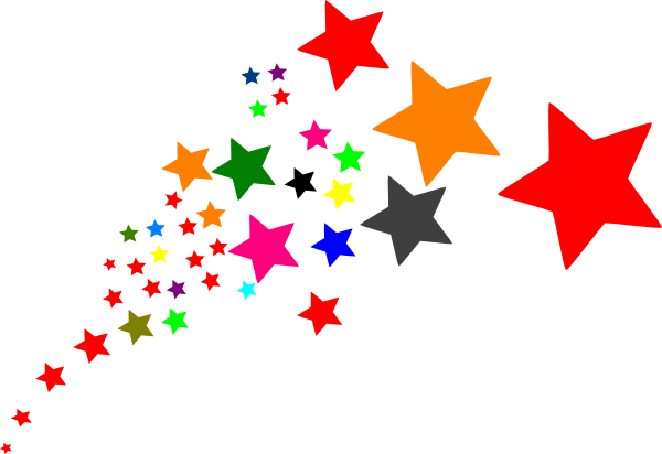 Cartoon Shooting Stars - Stars Clipart (600x412), Png Download