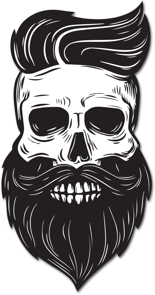 Premium Beard Oil Skull - Skull Beard Png (700x1200), Png Download