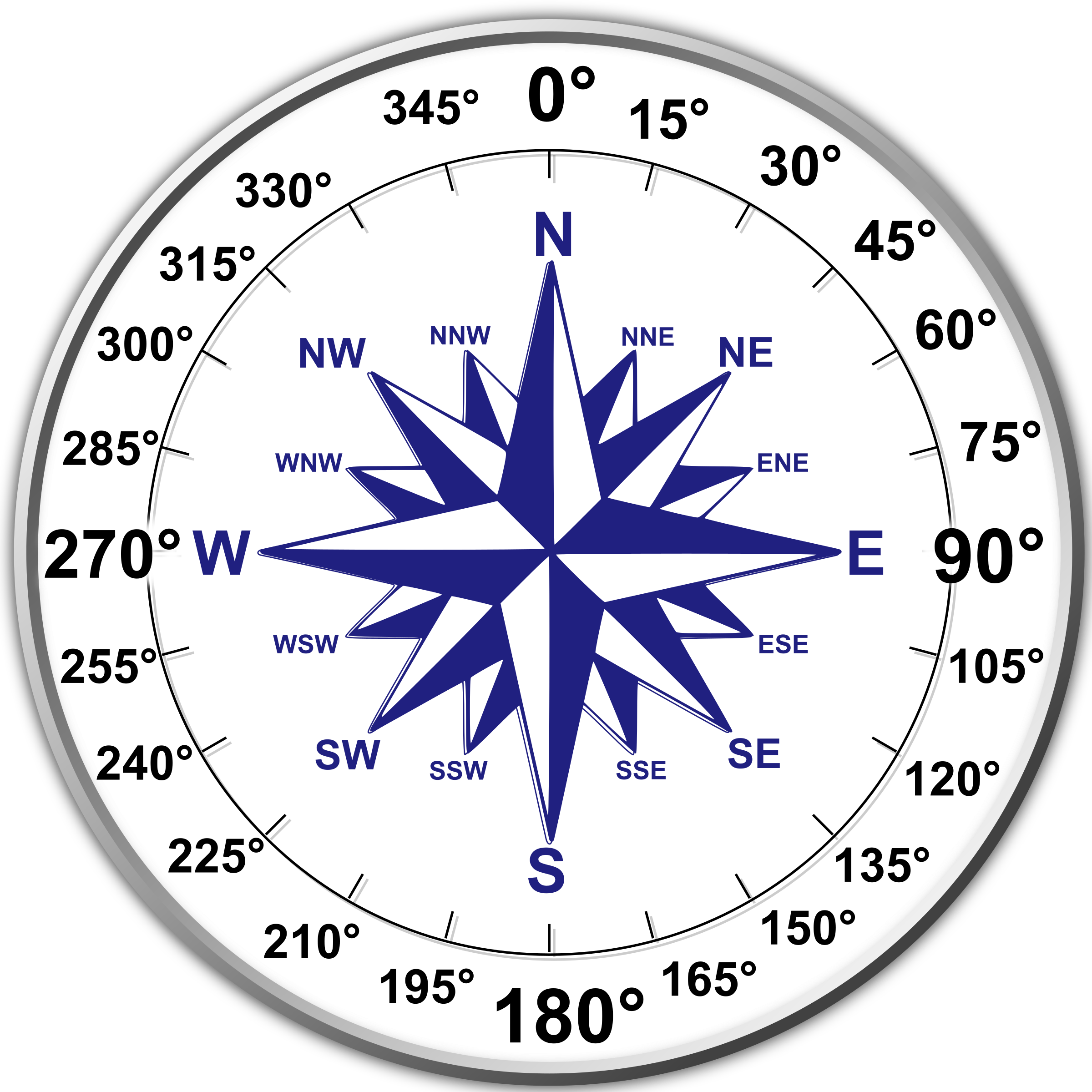 This Free Icons Png Design Of Dual Compass Rose (2400x2400), Png Download