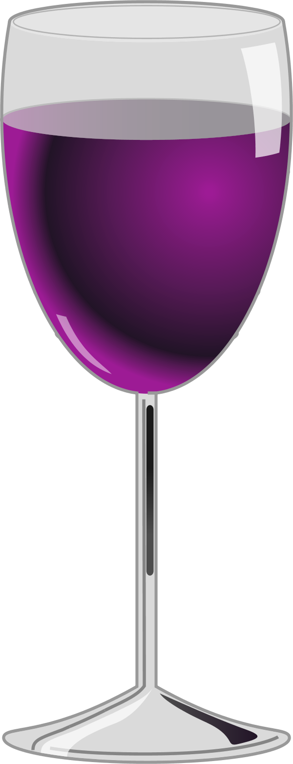 Purple Clipart Wine Glass - Wine Cup Png Clipart (600x1562), Png Download