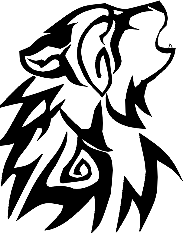 Download Tribal Wolf Illustration Png Image With No Background Pngkey Com