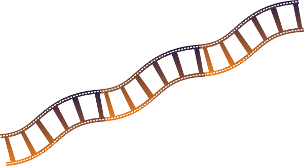 Orange Clip Art At Clker Com Online - Film Reel Clipart Png (600x328), Png Download