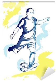 Watercolor Kick Wall Mural • Pixers® • We Live To Change - Football Player (400x400), Png Download