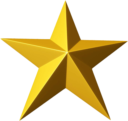 3d Gold Star Png Clipart - Stars Clipart Png (600x600), Png Download