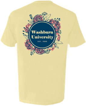 Washburn University Watercolor Flower Comfort Colors - Active Shirt (480x360), Png Download