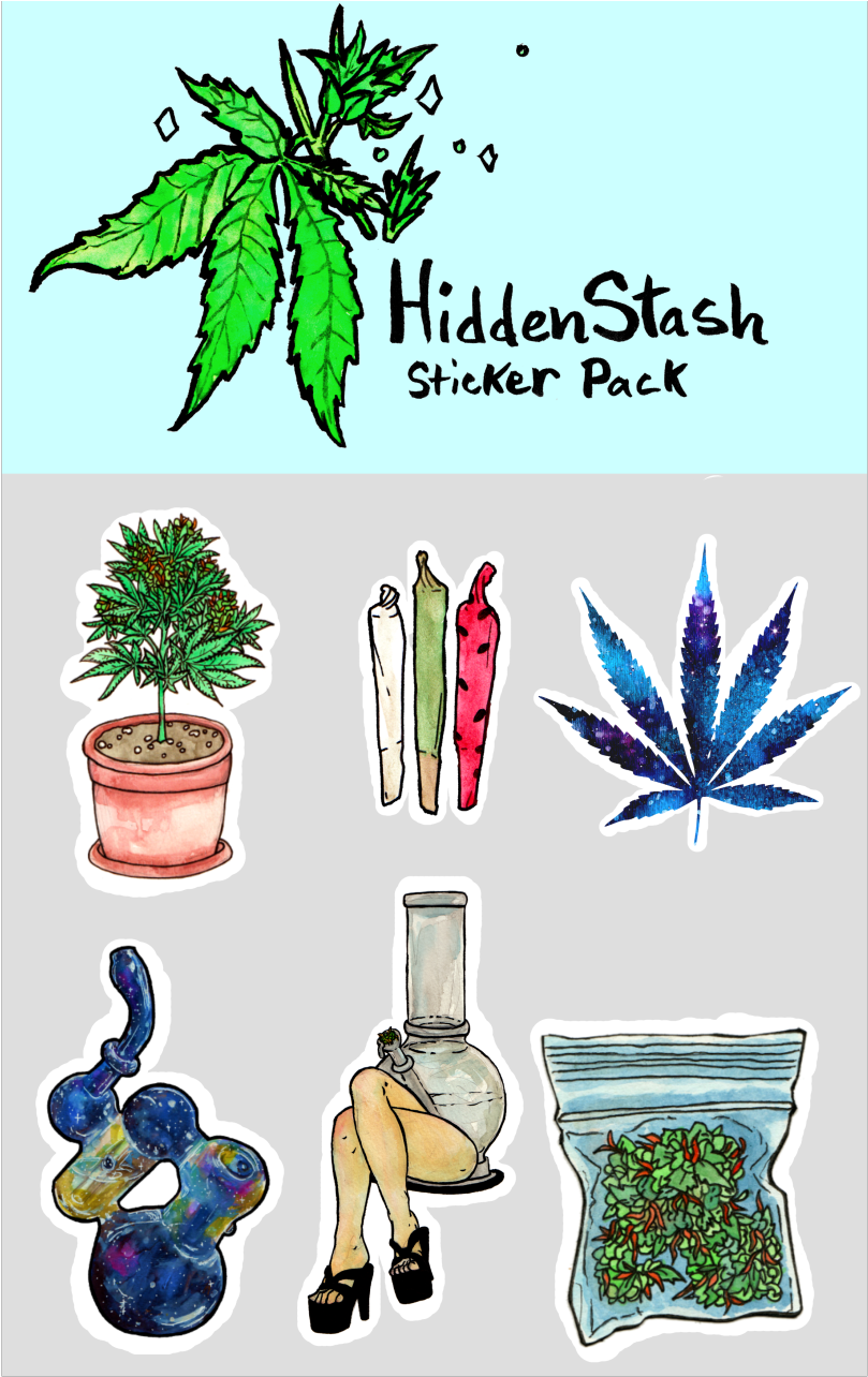I'm Super Stoked To Announce That Through The Generosity - Weed Stickers (500x502), Png Download