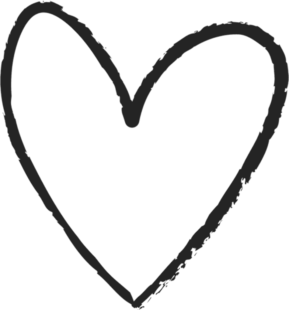 Scribble Heart Clipart Library Download - Hand Drawn Heart Clipart (1024x1024), Png Download