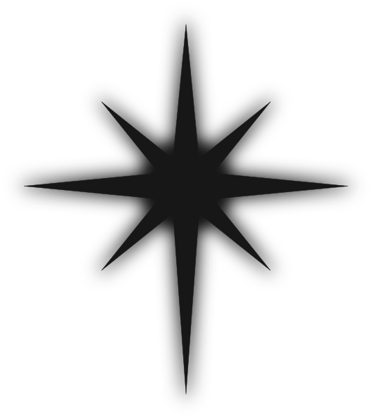 North Star Solid Black Clip Art At Clker - Oh Holy Night Clipart (528x594), Png Download