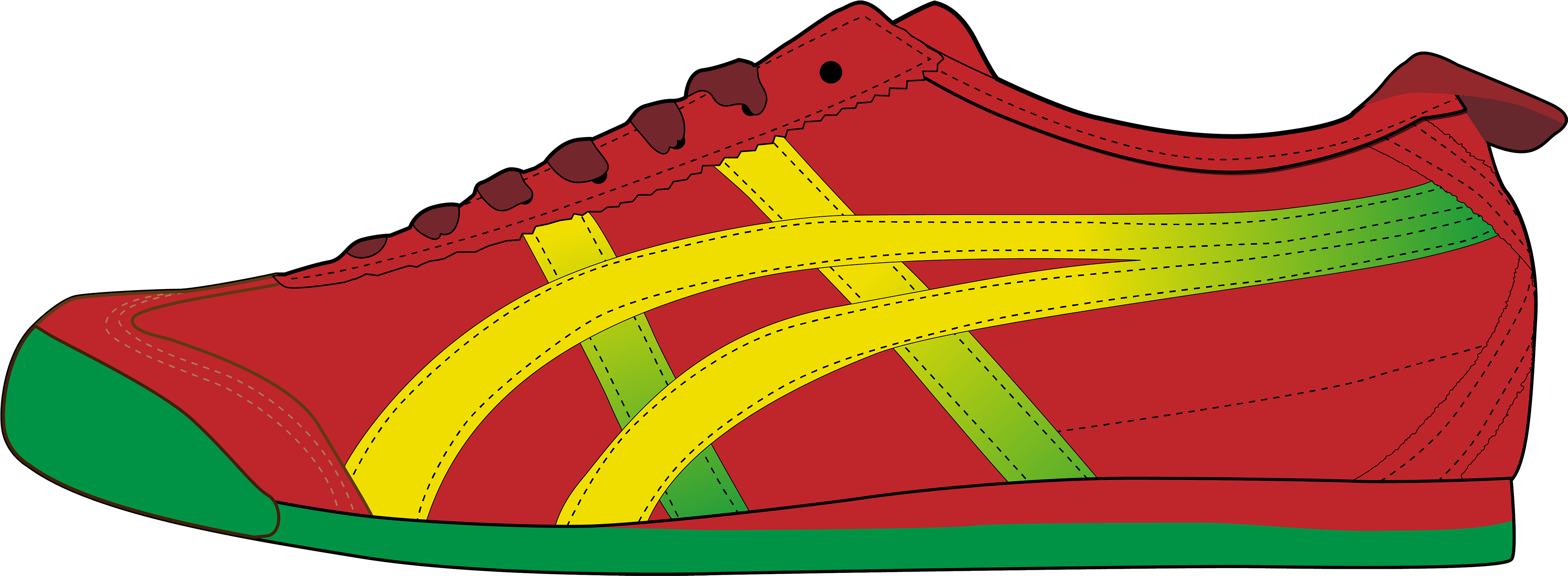 Download Red Men Sport Shoe Png Clipart - Asics Shoe Vector PNG Image with  No Background 
