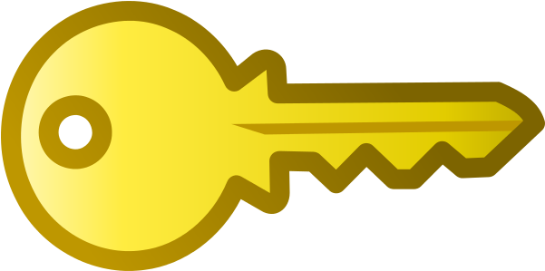 Golden Key Icon (600x600), Png Download