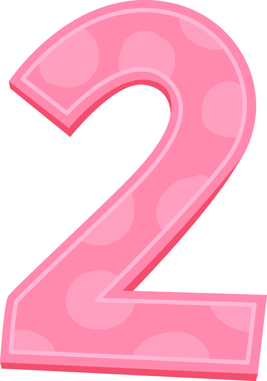 Download Pink Number - Transparent Background 2 Clipart PNG Image with