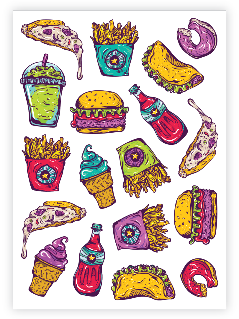 Fastfood - Fast Food Tattoo (810x1080), Png Download