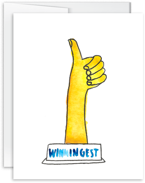 Winningest Watercolor Trophy Encouragement Greeting - Encouragement Greeting Card - Angels Are Everywhere (1000x1000), Png Download
