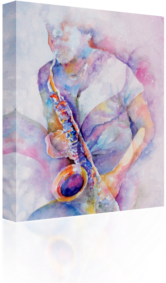 Waves Of Saxophone - Modern Art (1024x1024), Png Download