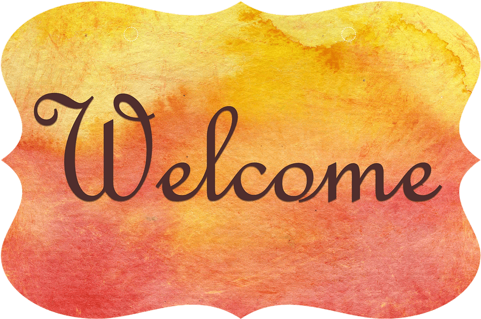 Village Wrought Iron Wel-164 Medium Floral Welcome (960x679), Png Download