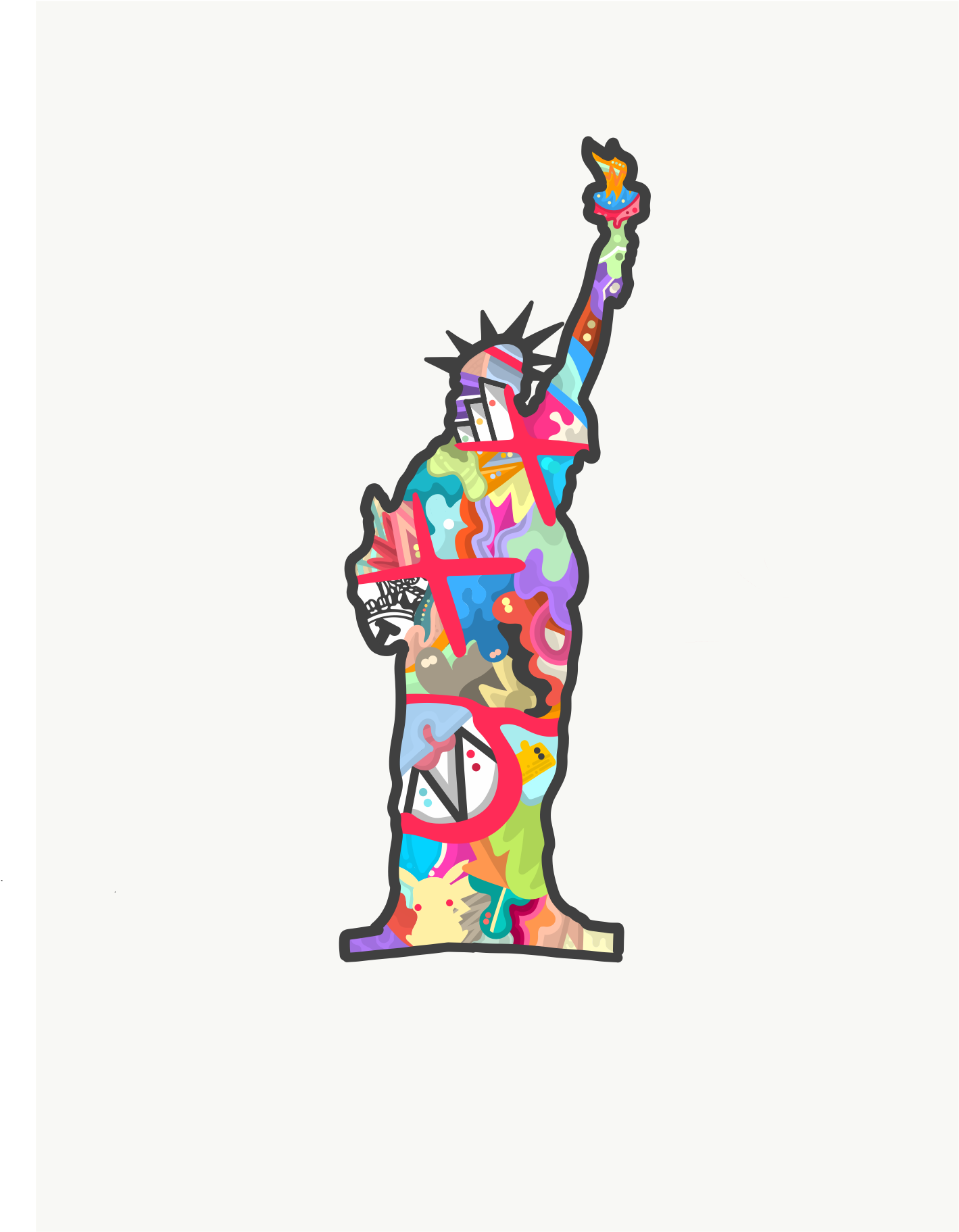 Statue Of Liberty - Drawing (2048x2732), Png Download