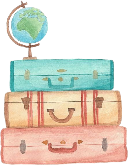 Report Abuse - Travel Watercolor Print (442x568), Png Download