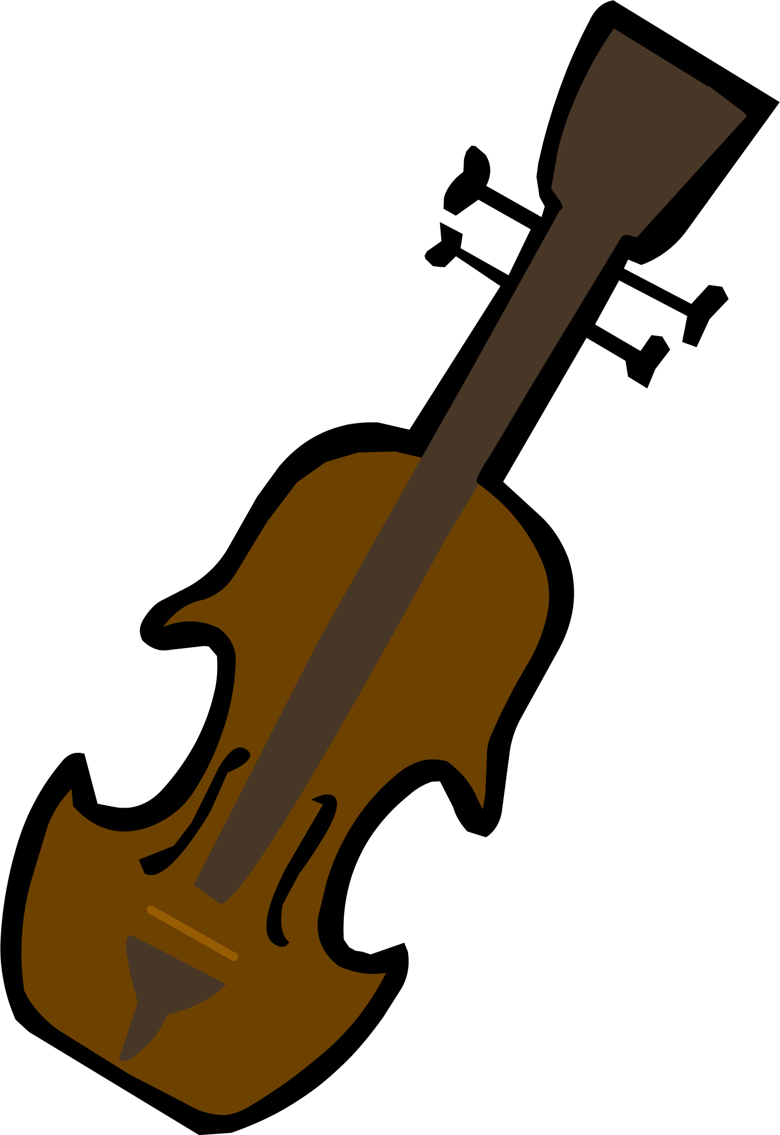Violin - Violin Club Penguin (1531x2229), Png Download