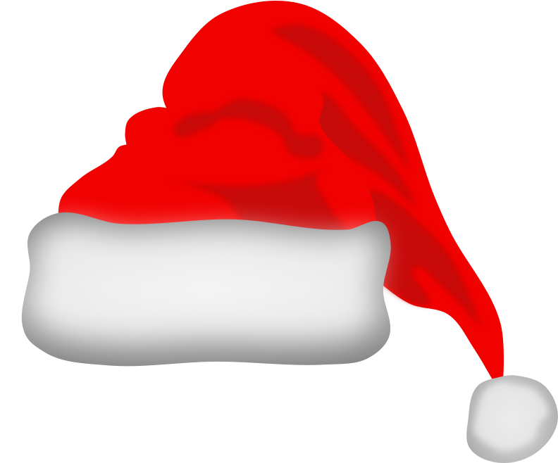 #santa #hat #clipart - Santa Claus Hat Transparent Background (800x657), Png Download