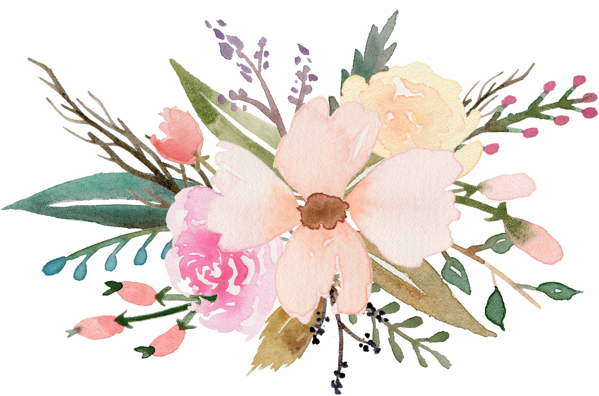 Flower Bouquet - Watercolour Flower Clipart Free (1231x815), Png Download