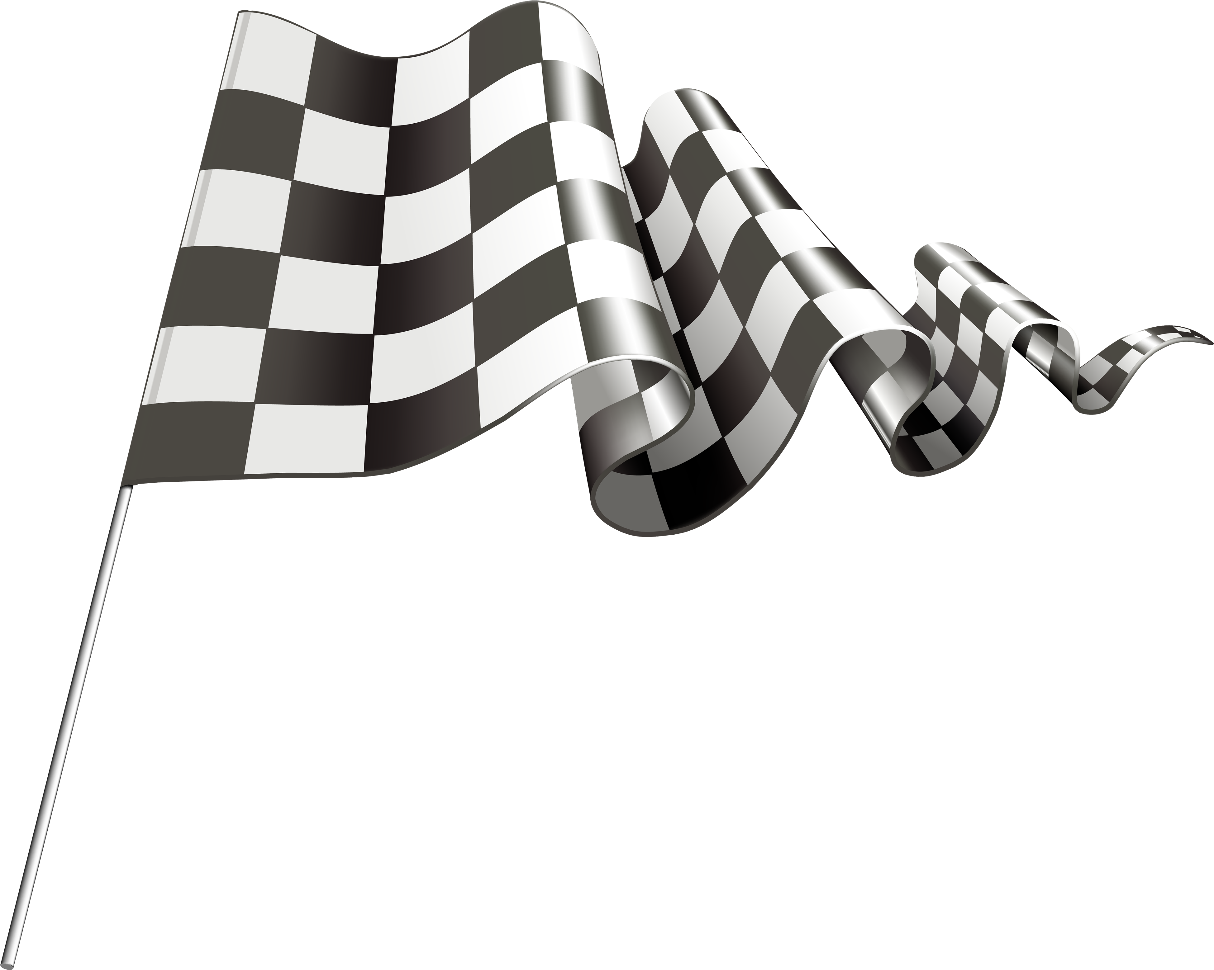 Checkered Flag Png Clipart - Checkered Flag (4000x3196), Png Download