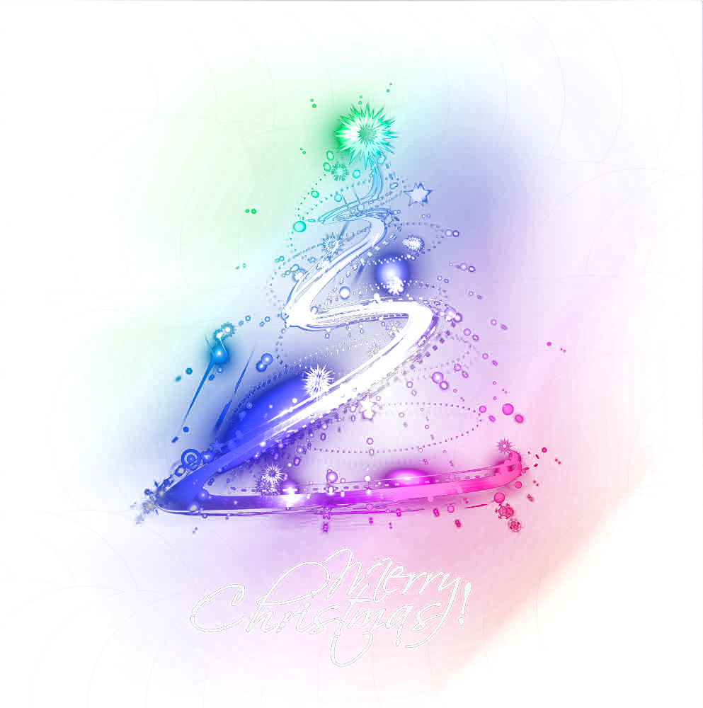 Christmastree Tree Lights Rainbow Lighteffects Lighteff - Christmas Tree (993x1000), Png Download