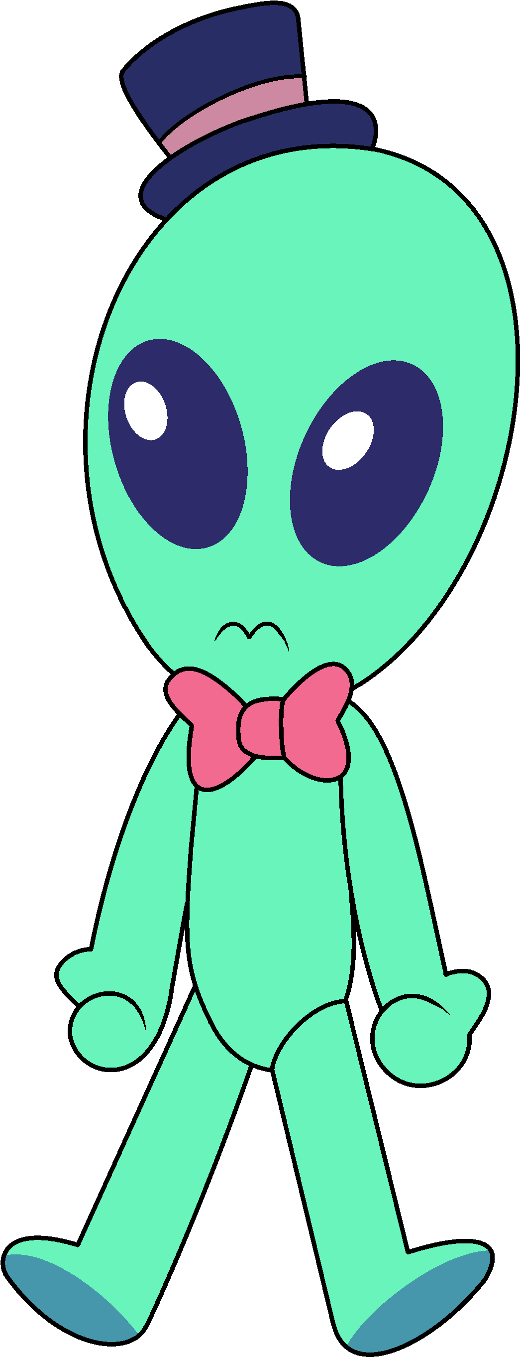 Top Hat Alien - Peridot Steven Universe Alien (1612x3000), Png Download