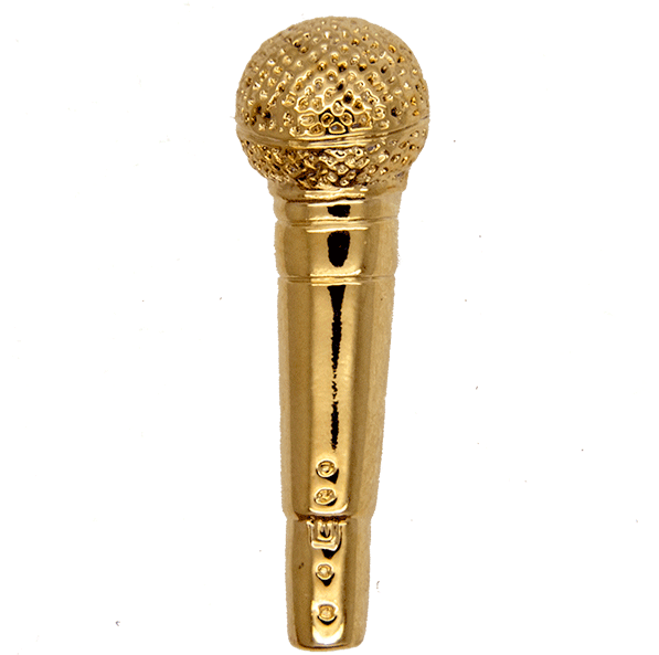 Gold Microphone Png - Gold (600x600), Png Download