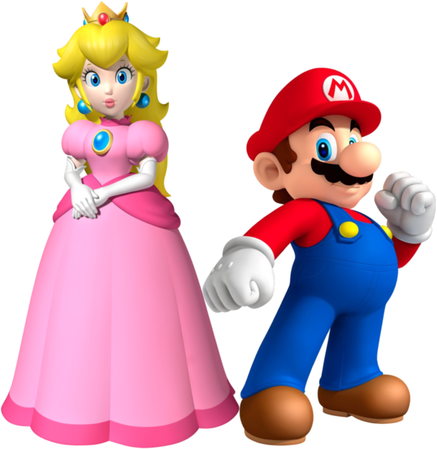 Mario And Peach - Mario And Peach Png (900x900), Png Download