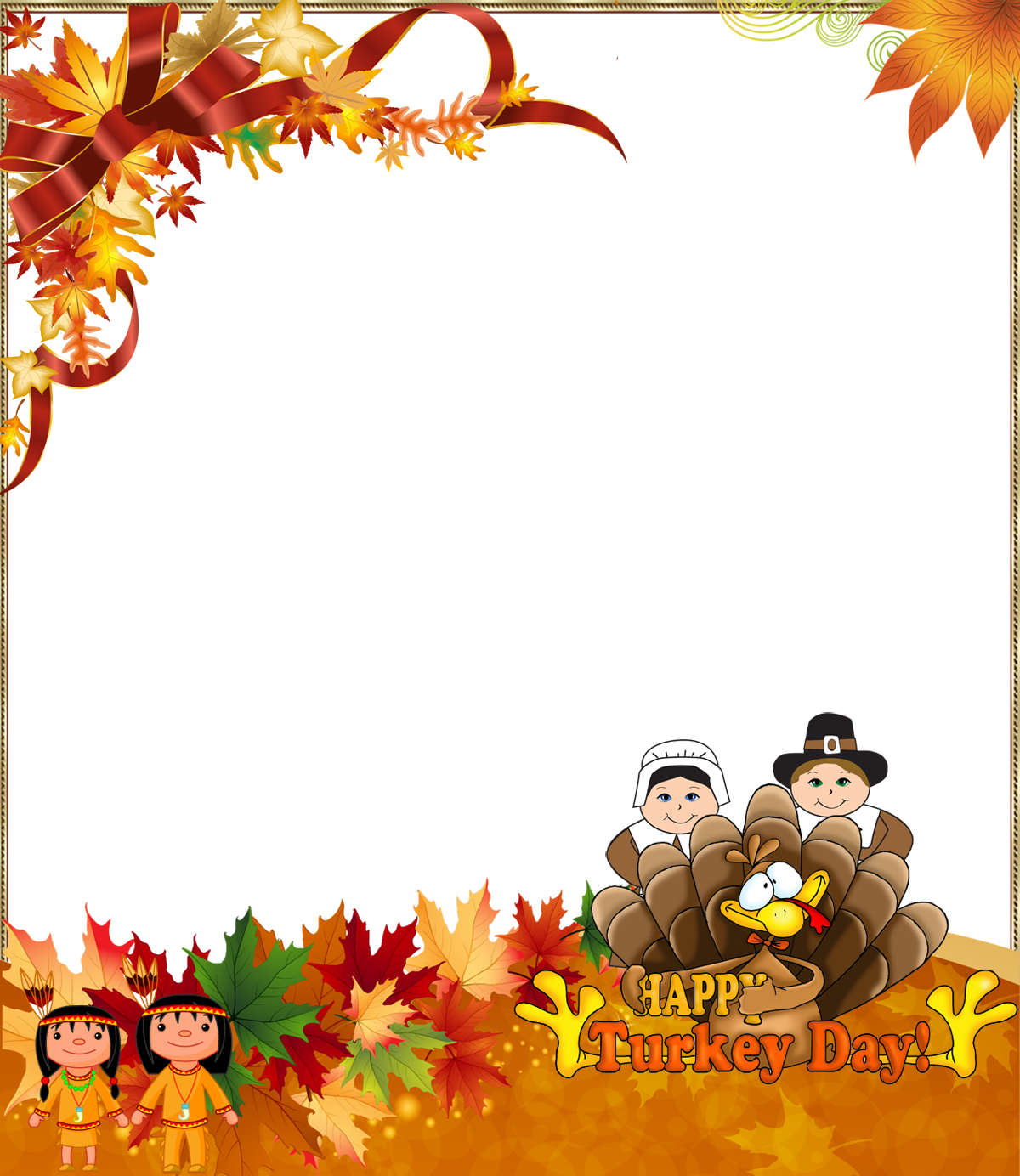 Thanksgiving Border Png - Happy Thanksgiving Frame Png (1200x1384), Png Download