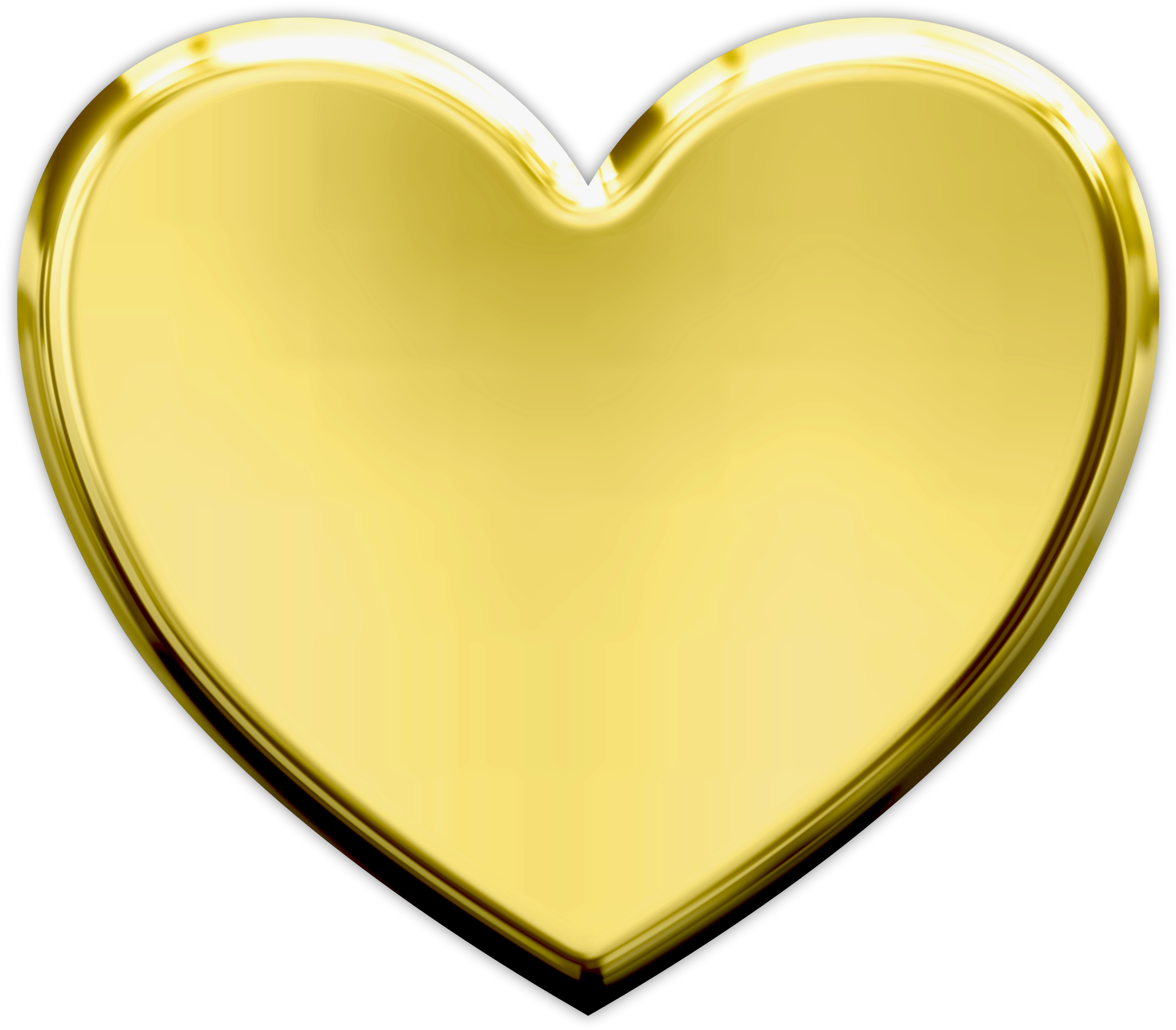 Gold Heart Transparent Background (2816x2408), Png Download