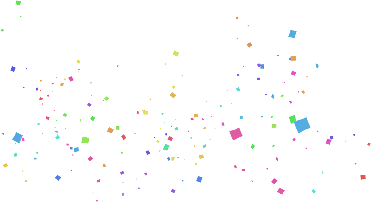 Confetti Png Transparent - Clipart Transparent (1277x721), Png Download