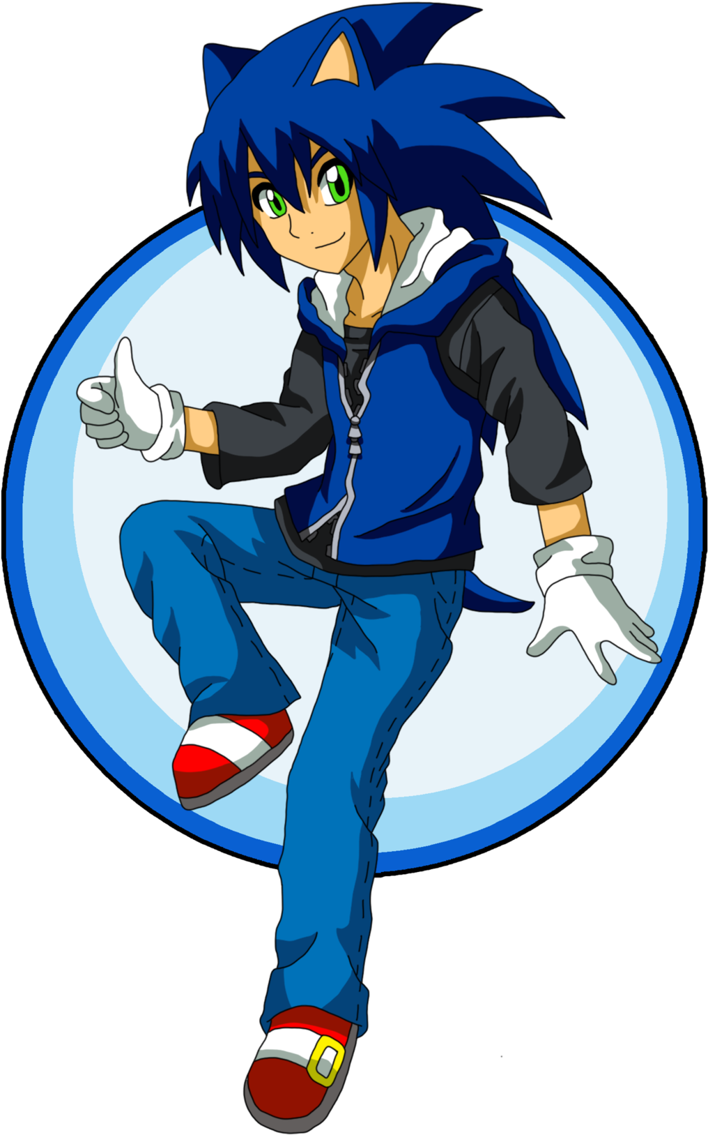 Sonic The Hedgehog Human - Human Sonic The Hedgehog (1024x1660), Png Download