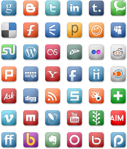 Free Icons Png - Social Media Icons (444x518), Png Download