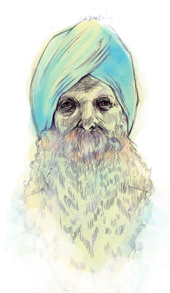 Turban By Becca Barnet - Drawing (260x470), Png Download