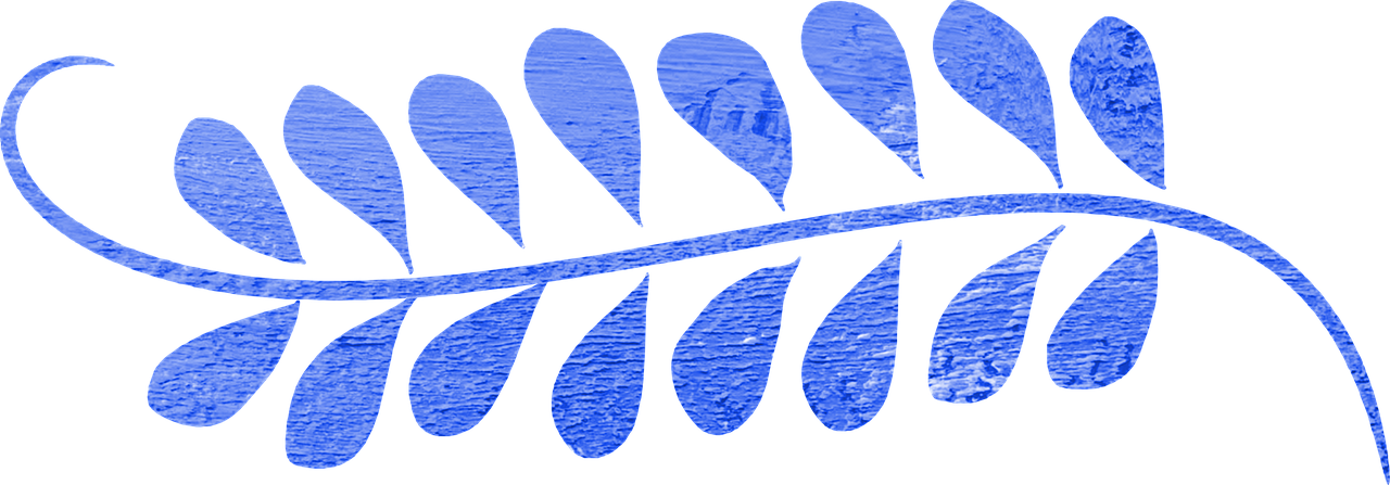 Hojas Azul Png (973x340), Png Download