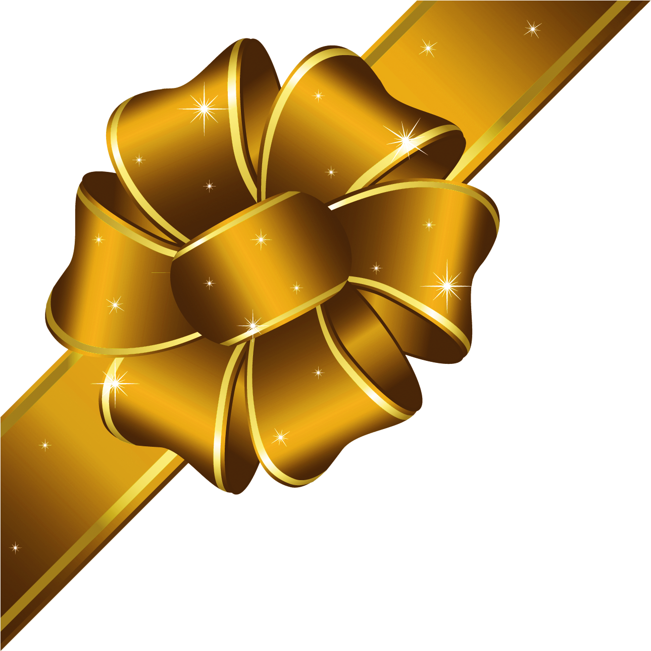 Ribbon Transparent Golden - Gold Birthday Ribbon Png (1872x1884), Png Download