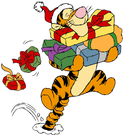 Clip Art Disney Galore And Friends - Winnie The Pooh Tigger Christmas (432x471), Png Download