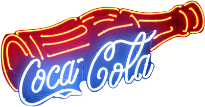 Coca Cola Neon Sign - Neonetics Indoor Decoratives Coca-cola Red And White (400x400), Png Download