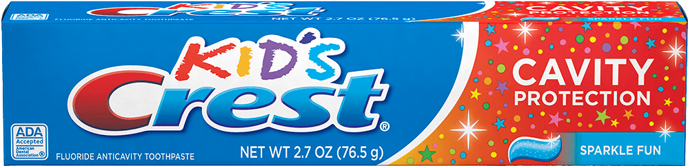 Kid's Crest Cavity Protection Sparkle Fun Toothpaste - Kids Crest Toothpaste (1200x1200), Png Download