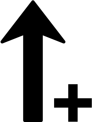 Sort Up Ascending Arrow With Plus Sign Vector - Sorting Algorithm (400x400), Png Download