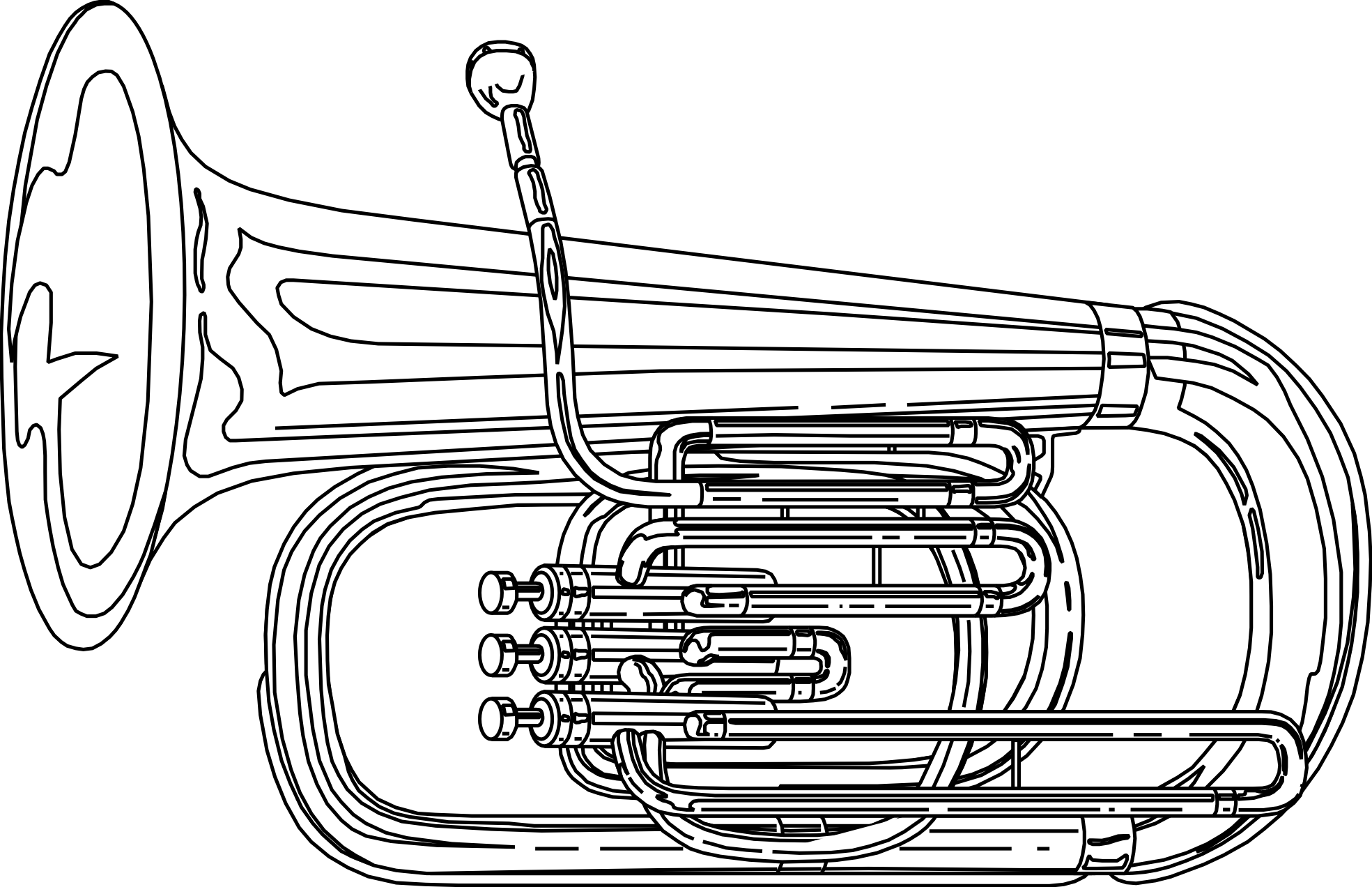 Tuba Vector - Google Zoeken - Clip Art (1969x1272), Png Download