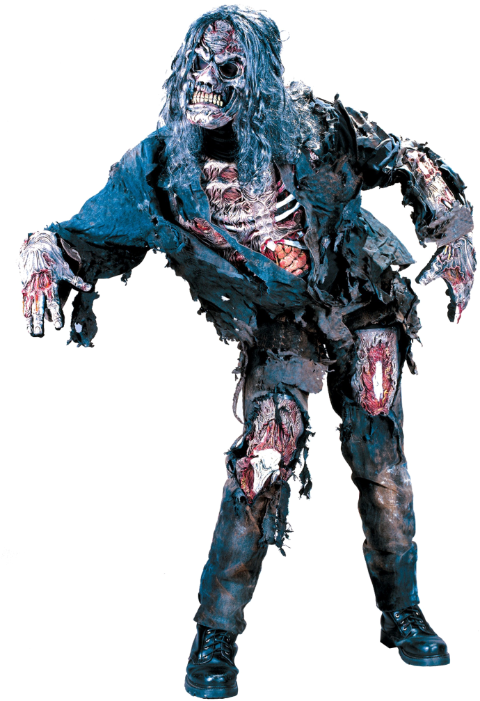 Zombie Png Transparent Image - Scary Zombie Costume (717x1024), Png Download