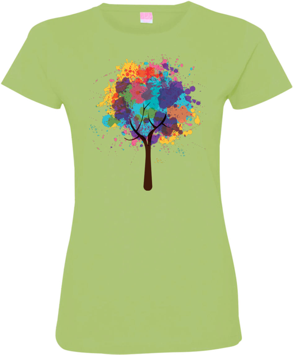 Watercolor Tree Ladies T Shirt - T-shirt (1155x1155), Png Download