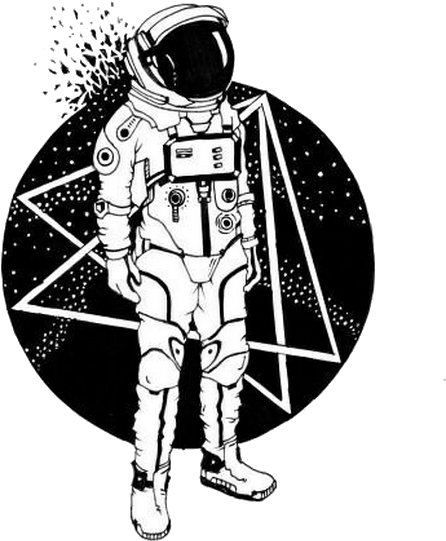 Astronaut Space Universe Universetumblr Black Aesthetic - Imagens De Tela De Fundo Astronautas (640x614), Png Download