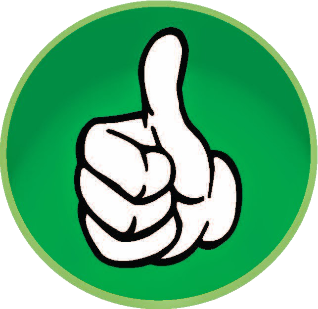 Thumb Up - Green Thumbs Up Transparent Background (642x632), Png Download