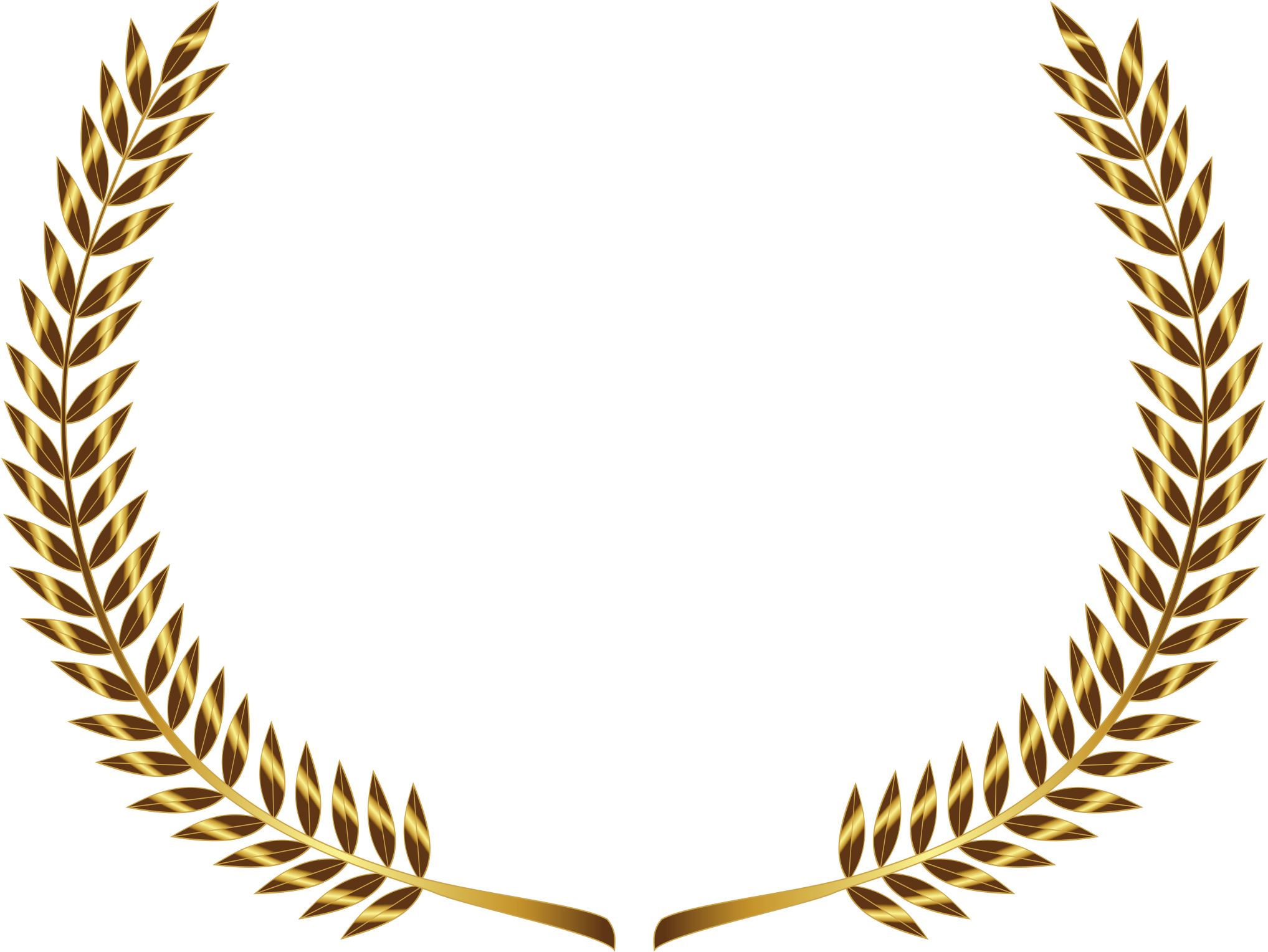 Banner Transparent Laurel Big Image Png - Laurel Wreath Gold Png (2400x1800), Png Download