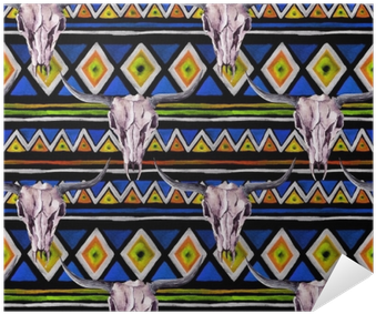 Seamless Background With Trendy Tribal Design - Bat (400x400), Png Download